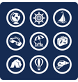 Travel and vacation icons vector image