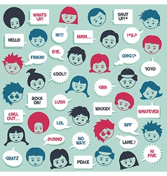 Kids talking vector image