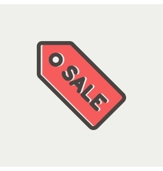 Sale tag thin line icon Sale tag thin line icon vector image