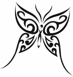 Butterfly tattoo vector image