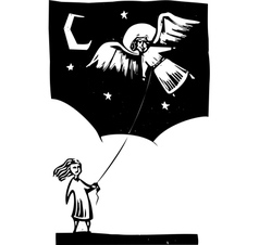 Kite Angel vector image