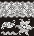 Embroidered lace design vector image