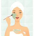 Cosmetic mask facial vector image