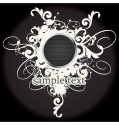 Floral grunge frame vector image