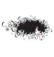 Floral hairstyle woman face silhouette vector image