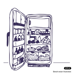 Refrigerator vector image