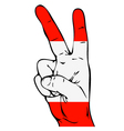 Peace Sign of the Austrian flag vector image