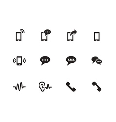 Phone icons on white background vector image
