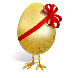 Egg with ribbon vector image