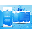 Brochure folder water aqua splash bootle element vector image