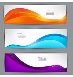 Abstract banners set vector image