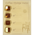 Coffee menu vector image