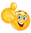 Thumb up emoticon vector image