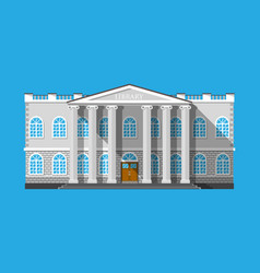 Library building book house isolated on blue vector image