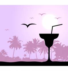 Cocktail party on the beach vector image