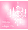 Pink background with chandelier vector image