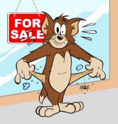 Broke cat vector image
