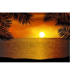 Tropical beach background vector image