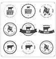 Set of premium beef labels and badges vector image