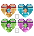 Indian pattern set in the shape of heart Indian pattern set in the shape of heart vector image