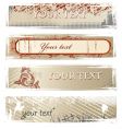 Set of beige grunge banners Set of beige grunge banners vector image