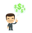 Funny cartoon boss vector image