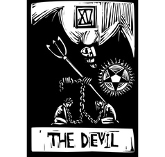 Devil tarot vector image