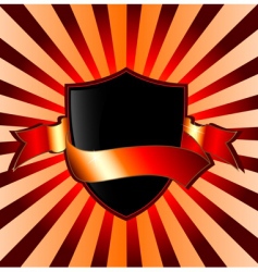Shield banner vector image