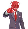 Devil pointing vector image