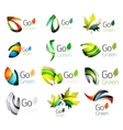 Set of abstract leaves vector image