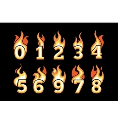 Fire Font Vector By Talashow Image 3462014 Vectorstock