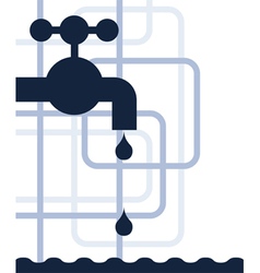 Leaky tap vector image