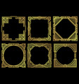 Art deco nouveau border frames in 1920s style vector image
