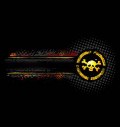 Skull banner vector image