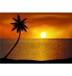Tropical beach background vector image