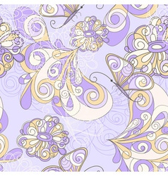 Seamless pattern butterflies vector image