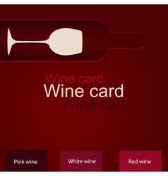 Template of a wine card vector image