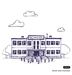 School building vector image
