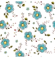 Blue Flowers Seamless Pattern vector image