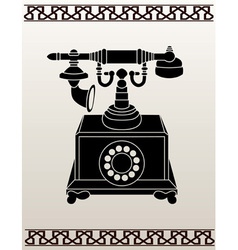 Ancient telephone stencil vector image