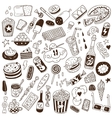 Fast food - doodles vector image
