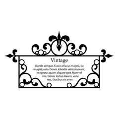 Wrought iron frame vector image