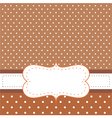 Brown card or invitation vector image