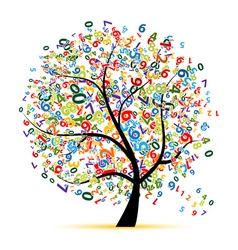 Digital tree for your design vector image