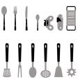 Kitchen utensils vector image
