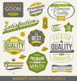 Guaranteed and quality - emblems and labels vector image
