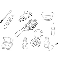 Cosmetic set vector image