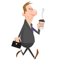 Businessman coffee vector image