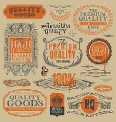 Vintage emblems and labels vector image