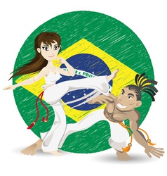 Brazilian Martial Art Capoeira Brazilian Martial Art Capoeira vector image